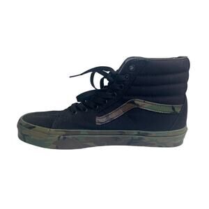 Vans Sk8 Hi Black Camo High Top Sneakers Mens 7 Womens 8.5 Punk Grunge Goth